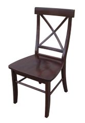 X-Back Chair with Solid Wood Seat (Set of 2) in Java - C15-613P