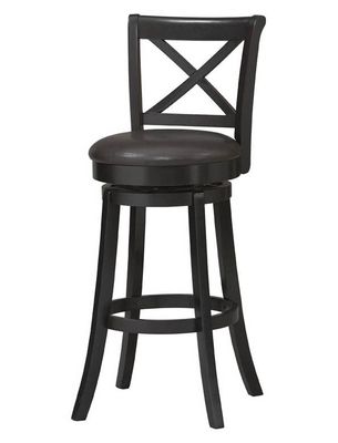 X Back Wood Swivel Bar Stool 30