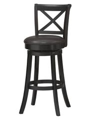 X Back Wood Swivel Bar Stool 30" - Linon Furniture - 01937BLK-01-KD-U