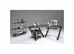 X-Text Home Office Collection in Espresso with Silver Accents - Office Star