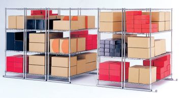 X5 Lite (3) 4-Shelf Units with Tracks, 48" x 24" - OFM - X5L3-4824