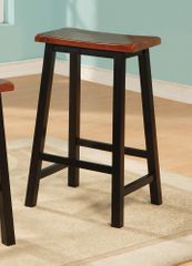 Yates 29" Oak and Black Wooden Bar Stool - Set of 2 - 180139N