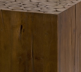 Zatana Teak Wood Side Table - IMAX - 51376