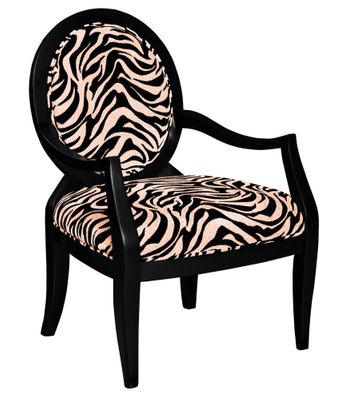 Zebra Oval Back Accent Chair - Powell Furniture - 502-936