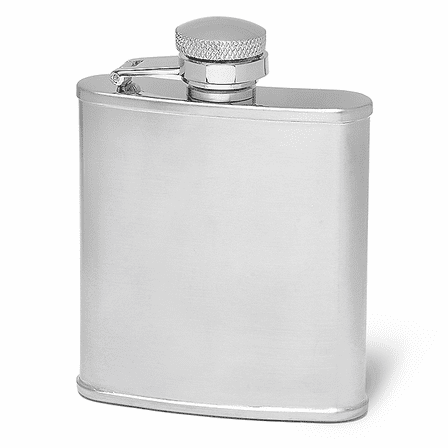 2.5 Ounce Satin Finish Engraved  Flask