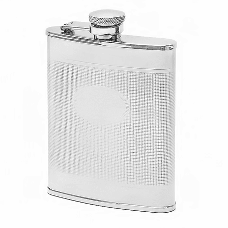 6 Ounce Knit Pattern Engravable Flask