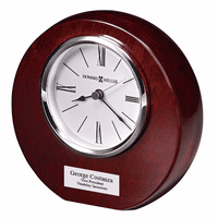 Adonis Polished Rosewood Round Table Clock by Howard Miller