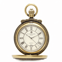 Antique Gold Quartz Charles Hubert Pocket Watch & Chain #3864-G