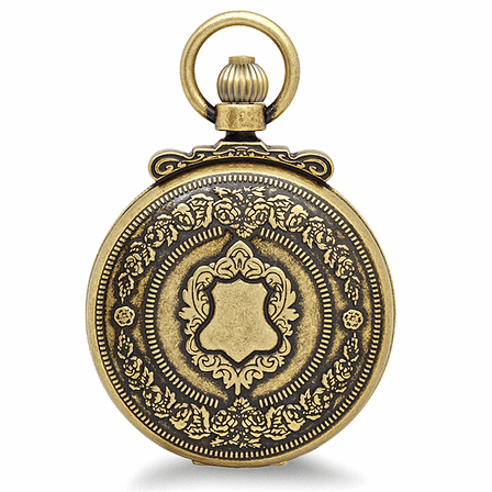 Antique Gold Quartz Charles Hubert Pocket Watch & Chain #3864-G