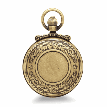Antique Gold Quartz Charles Hubert Pocket Watch & Chain #3864-G