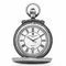 Antique Silver Quartz Railroad Charles Hubert Pocket Watch & Chain #3863-S - Discontinued