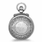 Antique Silver Quartz Railroad Charles Hubert Pocket Watch & Chain #3863-S - Discontinued