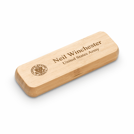 Army Theme Laser Engraved Bamboo Pen and Box Set