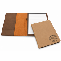 Baseball Coach's Personalized Brown Leatherette Portfolio