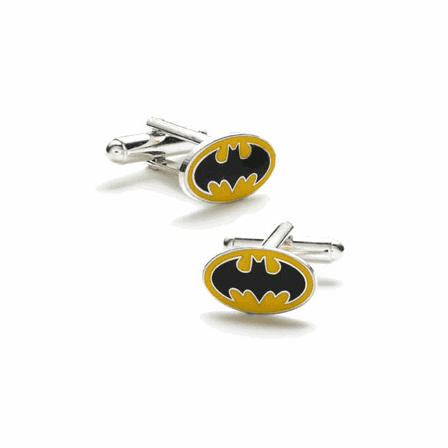 Men's Bat Man Cuff Links Yellow Color Quality Brass Material Superheroes Hobby Design Cufflinks