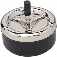 Black and Silver Tone Spinning Ashtray