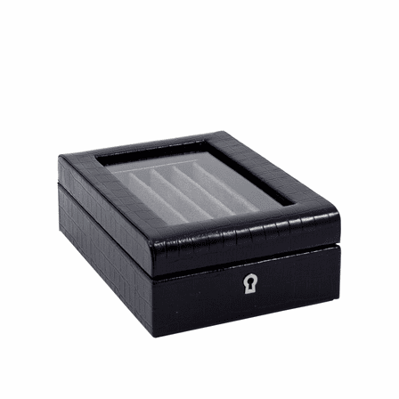 Black Croco Leather Pen Box - Discontinued