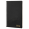 Black & Gold Journal with Black Satin Bookmark with Personalized Initials