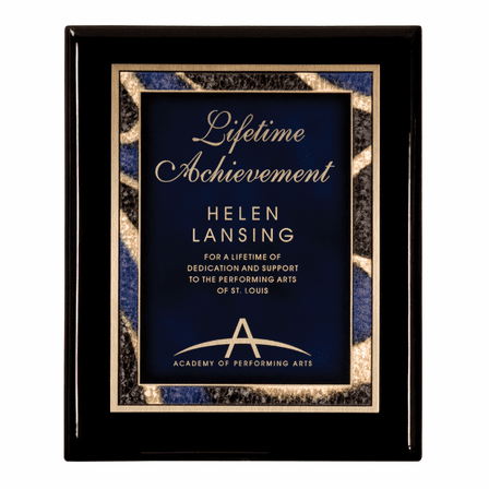 Black Piano Finish Personalized Plaque With Artist Plate - Discontinued