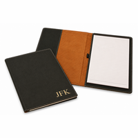 Black Portfolio & Notebook with Personalized Initials