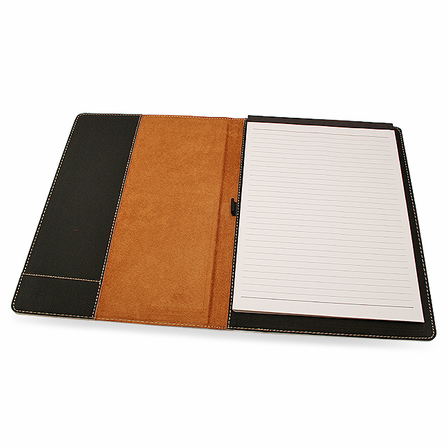 Black Portfolio & Notebook with Script Monogram