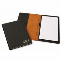 Black Portfolio & Notebook with Script Monogram