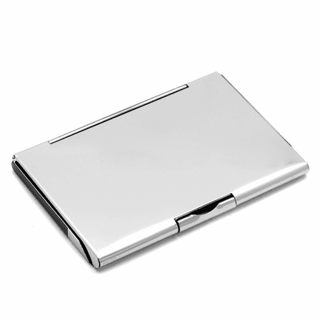Black & Silver Engraved Business Card Holder - Discontinued