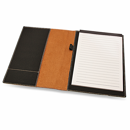 Black Small Portfolio & Notebook with Personalized Initials