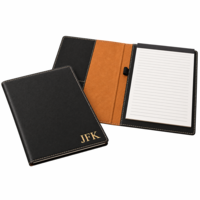 Black Small Portfolio & Notebook with Personalized Initials