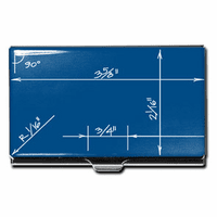 "Blueprint" Business Card Case