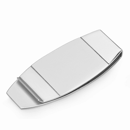 Border Design Engraved French Fold Money Clip