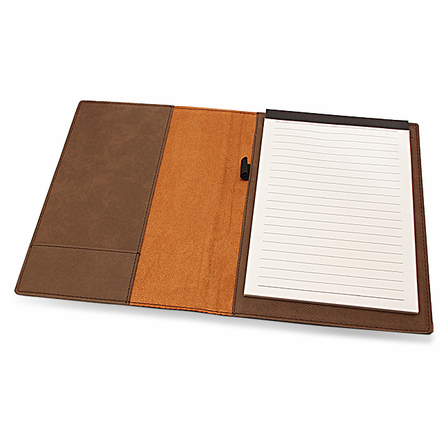 Brown Small Portfolio & Notebook with Personalized Initials
