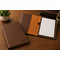 Brown Small Portfolio & Notebook with Roman Monogram