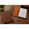 Brown Small Portfolio & Notebook with Script Monogram