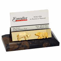 Bull & Bear Desktop Business Card Holder - Discontinued