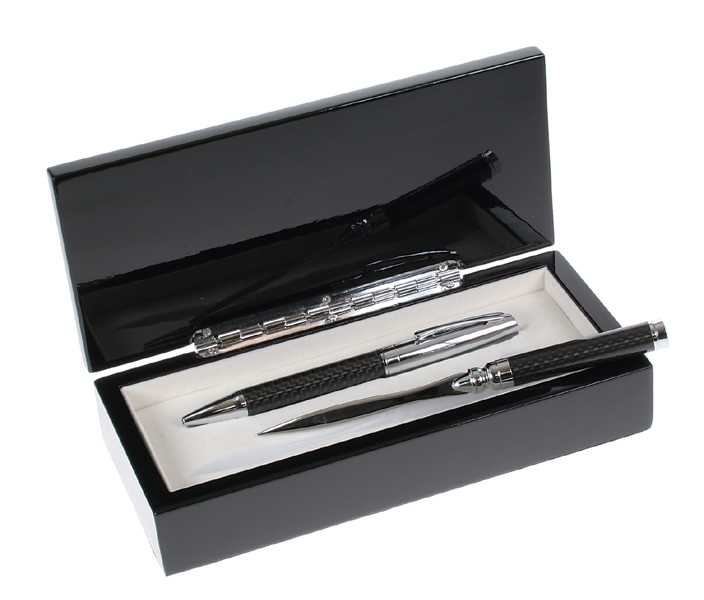 Carbon Fiber Pen and Letter Opener Gift Set Executive Gift Shoppe