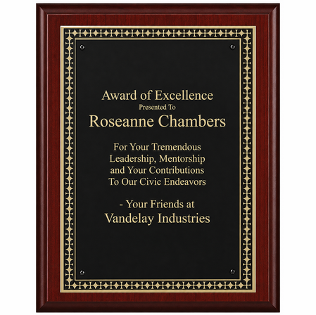 Cherry Plaque With  Embossed Engraving Plate - CB104