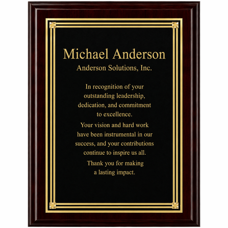 Cherry Recognition Plaque With Classic Engraving Plate - CB103
