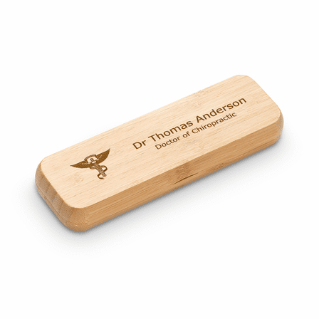 Chiropractor Theme Laser Engraved Bamboo Pen and Box Set