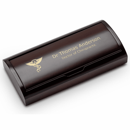 Chiropractor Theme  Personalized Two Piece Pen Set with Wood Box