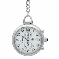 Chronograph Quartz Charles Hubert Pocket Watch & Chain #3571