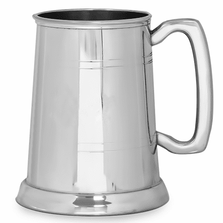 Classic Glass Bottom Pewter Tankard