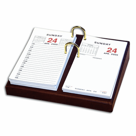 Classic Leather 3.5" X 6" Desktop Calendar Holder - Discontinued