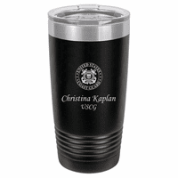Coast Guard Theme Personalized 20 Ounce Black Polar Camel Travel Mug