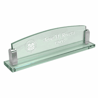 Coast Guard Theme Personalized Glass Desktop Name Plate