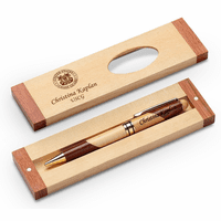 Coast Guard Theme Personalized Maple & Rosewood Engraved Pen and Box
