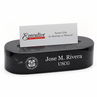 Coast Guard Theme Personalized Oval Desktop Business Card Holder