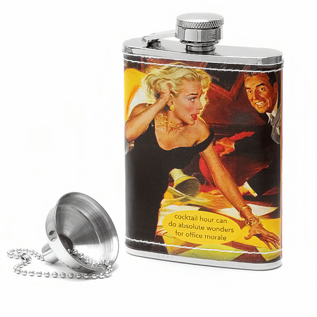 Cocktail Hour for Office Morale Flask by Anne Taintor - Discontinued