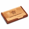Crossing Golf Clubs Engraved Business Card Holder