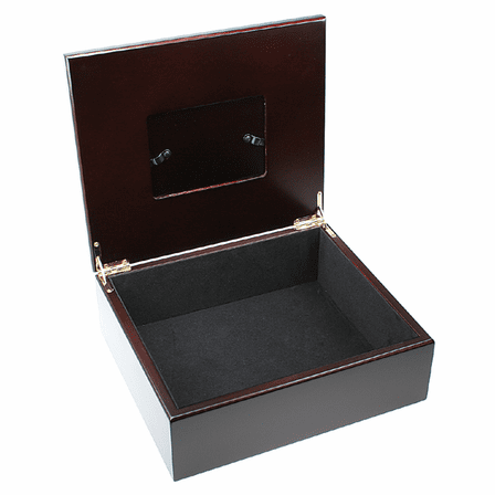 Crossing Golf Clubs Laser Engraved Treasure Box with Photo Frame